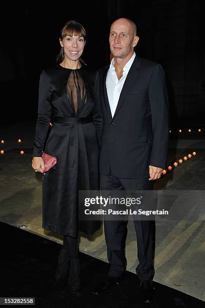 Mathilde Favier and Anthony Meyer attends LE BAL hosted by MAC and Carine Roitfeld as part of Paris Fashion Week Spring / Summer 2013 at Hotel...