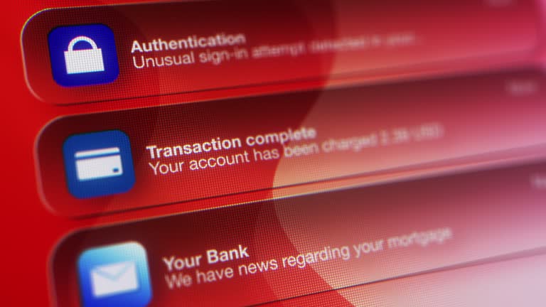 Bank Notifications Examples Account Notification Icons Videos and HD Footage - Getty Images