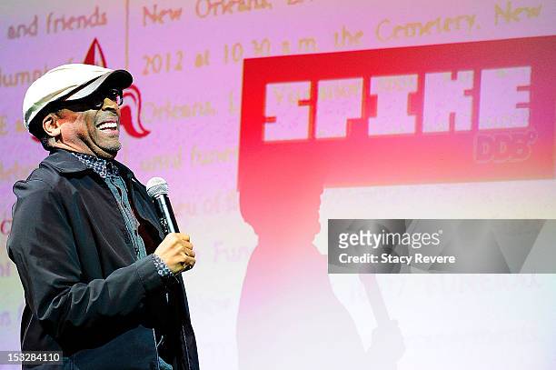 Director Spike Lee attends the "Flip the Script" Public Awareness campaign launch at The Joy Theater on October 2, 2012 in New Orleans, Louisiana.