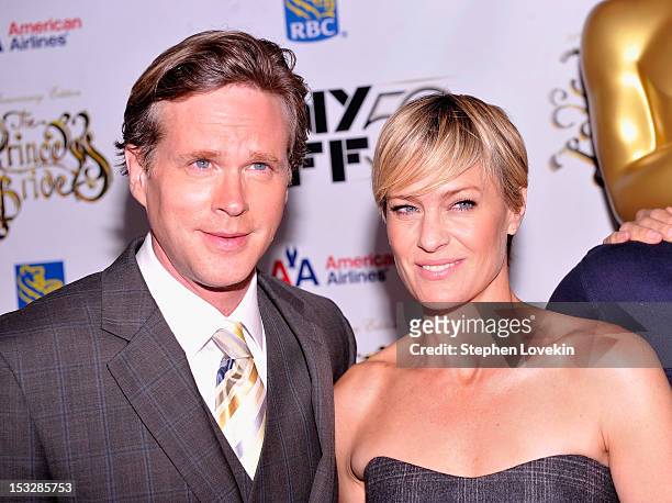 Cary Elwes and Robin Wright attend the 25th anniversary screening & cast reunion of "The Princess Bride" during the 50th New York Film Festival at...