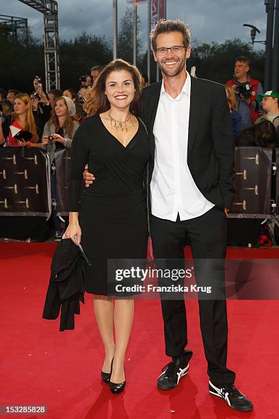 Katharina Wackernagel and Jonas Grosch attend the German TV Award 2012 at Coloneum on October 2, 2012 in Cologne, Germany.