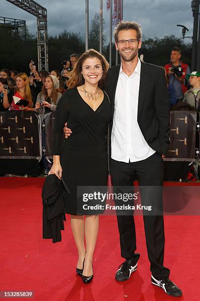 Katharina Wackernagel and Jonas Grosch attend the German TV Award 2012 at Coloneum on October 2, 2012 in Cologne, Germany.