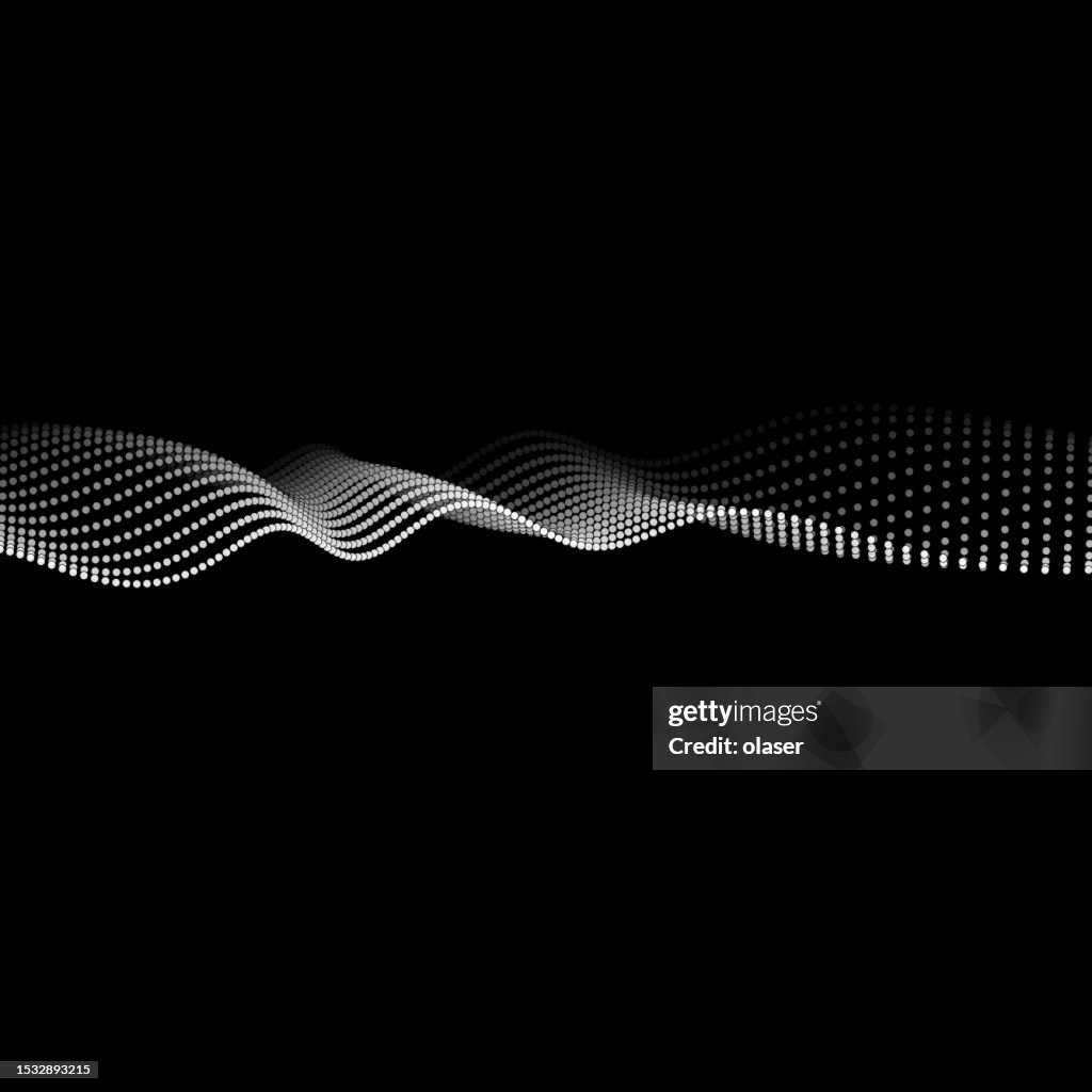 Fadding Wave Banner Pattern Made Of Dots In Fading Wave Signal Pattern High-Res ...