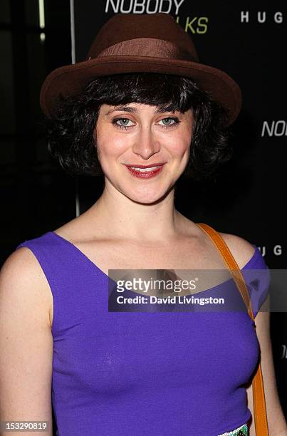 Actress Jenn Schatz attends the premiere of Magnolia Pictures' "Nobody Walks" at ArcLight Hollywood on October 2, 2012 in Hollywood, California.