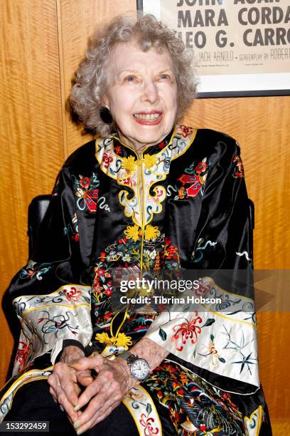 Actress Carla Laemmle attends the Academy of Motion Pictures Arts & Sciences' and Universal Studios screening of 'The Bride Of Frankenstein' and...