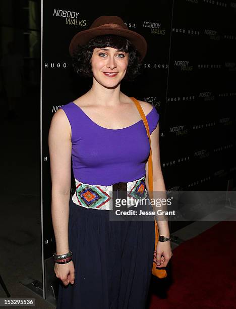 Actress Jenn Schatz arrives at the Los Angeles premiere of 'Nobody Walks' at the ArcLight Hollywood on October 2, 2012 in Hollywood, California.