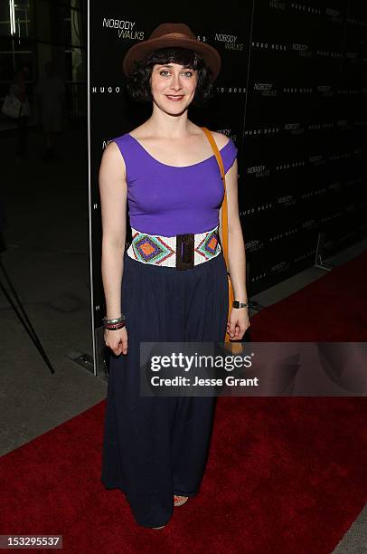 Actress Jenn Schatz arrives at the Los Angeles premiere of 'Nobody Walks' at the ArcLight Hollywood on October 2, 2012 in Hollywood, California.