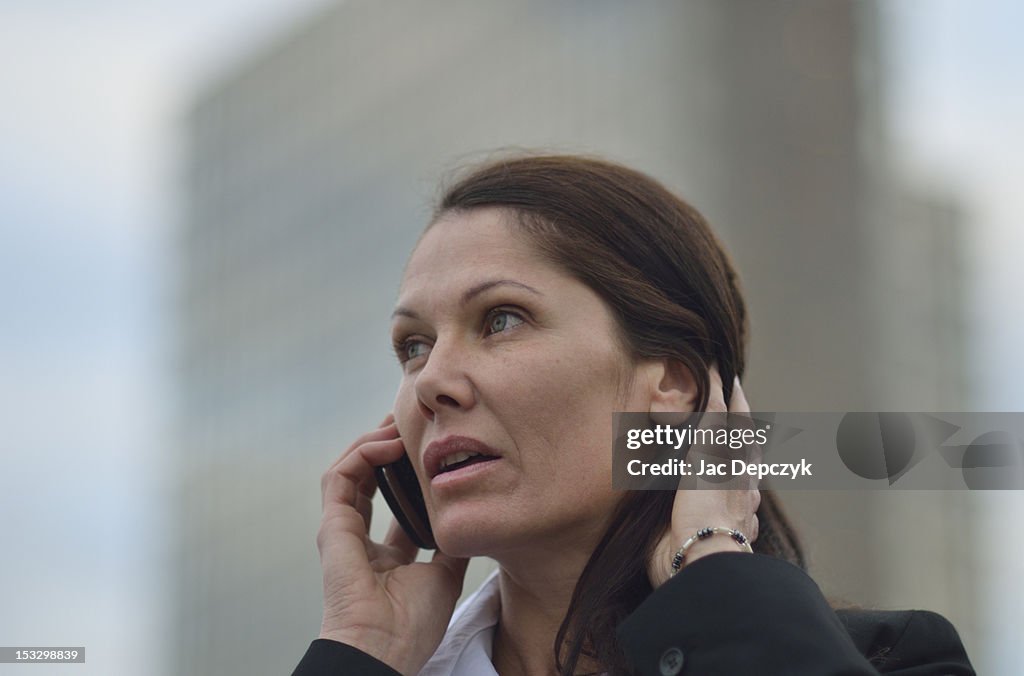 Woman using her mobile phone, Paris