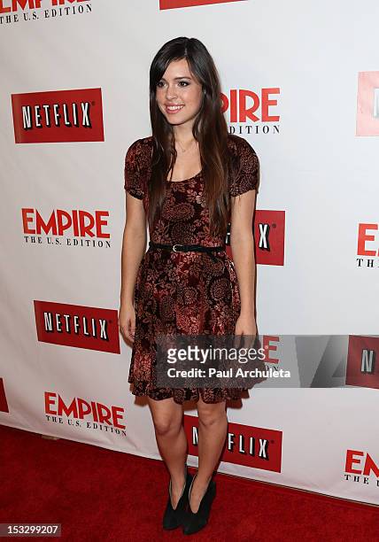 Actress Alex Frnka attends the Empire Magazine U.S. Edition launch party at the Sunset Tower on October 2, 2012 in West Hollywood, California.