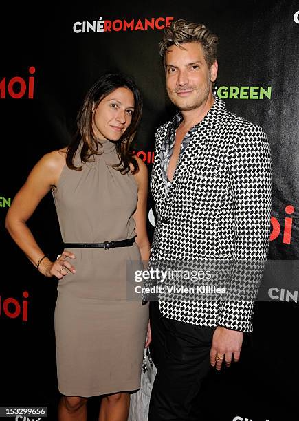 Lauren Silverstein of Christian Dior and owner of Decades Cameron Silver attend Cinemoi North American Launch Party - Arrivals at L'Ermitage Beverly...