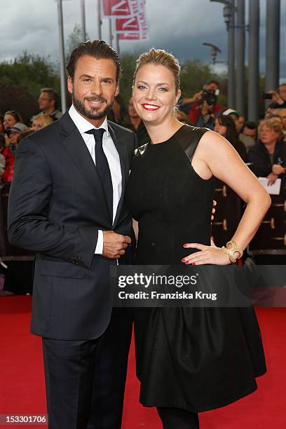 Stephan Luca and his wife Julia Luca attend the German TV Award 2012 at Coloneum on October 2, 2012 in Cologne, Germany.