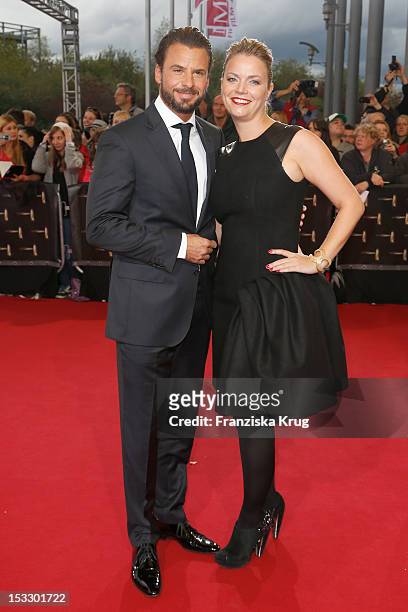 Stephan Luca and his wife Julia Luca attend the German TV Award 2012 at Coloneum on October 2, 2012 in Cologne, Germany.