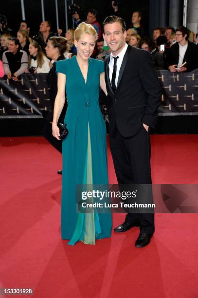 Marisa Bach and Ken Duken arrives for the German TV Award 2012 at the Coloneum on October 2, 2012 in Cologne, Germany.