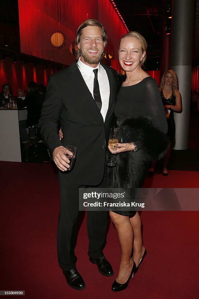 Henning Baum and his wife Corinna Baum attend the German TV Award