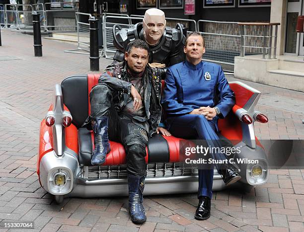 Craig Charles, Robert Llewellyn and Chris Barrie attend a photocall for the return of Red Dwarf X at the Prince Charles Cinema, Leicester Square on...