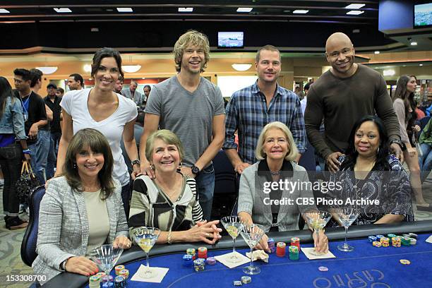 The Fifth Man" - Pictured Behind the Scenes of NCIS: Los Angeles: Daniela Ruah and mother, Katia Broder -- Eric Christian Olsen and mother, Jeanne...