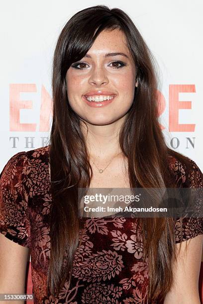 Actress Alex Frnka attends the Empire Magazine the launch celebration of Empire U.S. For iPad at Sunset Tower on October 2, 2012 in West Hollywood,...