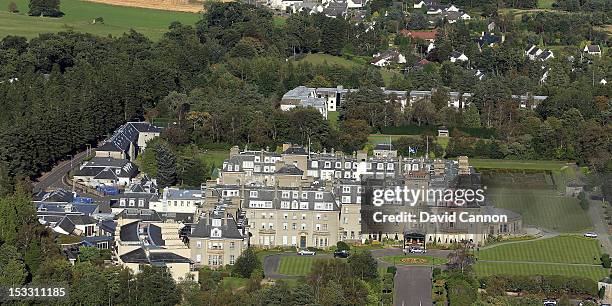 An aerial view of the Gleneagles Hotel on September 21, in Auchterarder, Perthshire, Scotland.