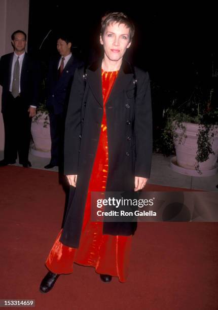 Musician Annie Lennox of Eurythmics attends the 38th Annual Grammy Awards Pre-Party Hosted by Clive Davis and Arista Records on February 27, 1996 at...