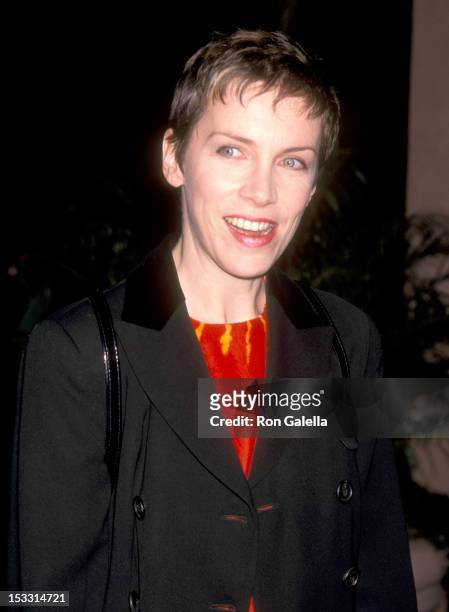 Musician Annie Lennox of Eurythmics attends the 38th Annual Grammy Awards Pre-Party Hosted by Clive Davis and Arista Records on February 27, 1996 at...