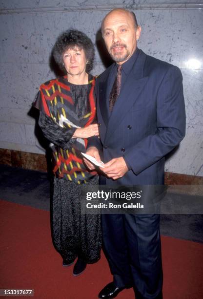 Actor Hector Elizondo and wife Carolee Campbell attend the "Assassins" Opening Night Performance on March 31, 1995 at the Los Angeles Theatre Center...