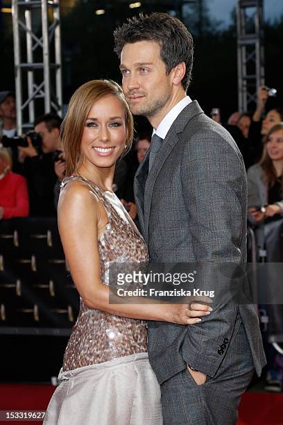 Annemarie Warnkross and Wayne Carpendale attend the German TV Award 2012 at Coloneum on October 2, 2012 in Cologne, Germany.