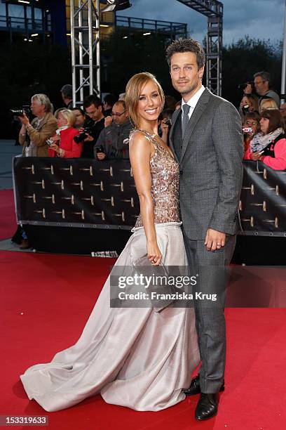 Annemarie Warnkross and Wayne Carpendale attend the German TV Award 2012 at Coloneum on October 2, 2012 in Cologne, Germany.