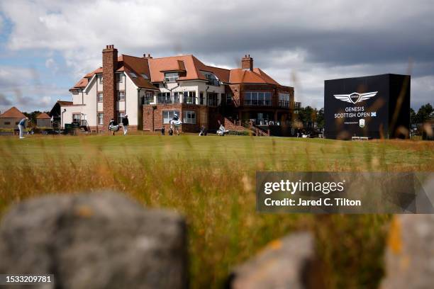 General view of the 5th green during a practice round prior to the Genesis Scottish Open at The Renaissance Club on July 11, 2023 in United Kingdom.