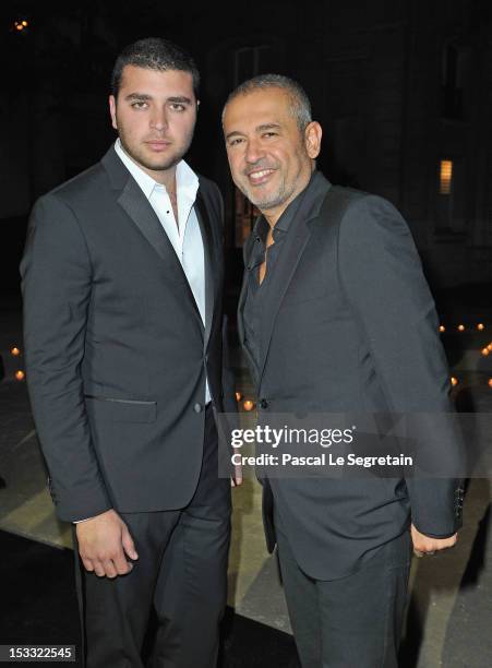 Elie Saab and his son Elie Saab Jr attend LE BAL hosted by MAC and Carine Roitfeld as part of Paris Fashion Week Spring / Summer 2013 at Hotel...