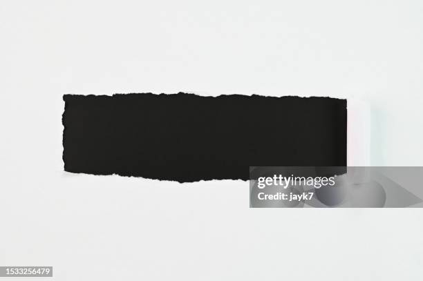 black torn paper - tear stock pictures, royalty-free photos & images