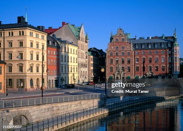 munkbron area of stockholm - centralbron stock pictures, royalty-free photos & images