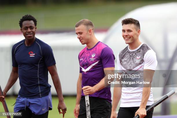 Loughborough athletes are seen attending The National Lottery X 2023 World Para Athletics Championships event at July 11, 2023 in Loughborough,...