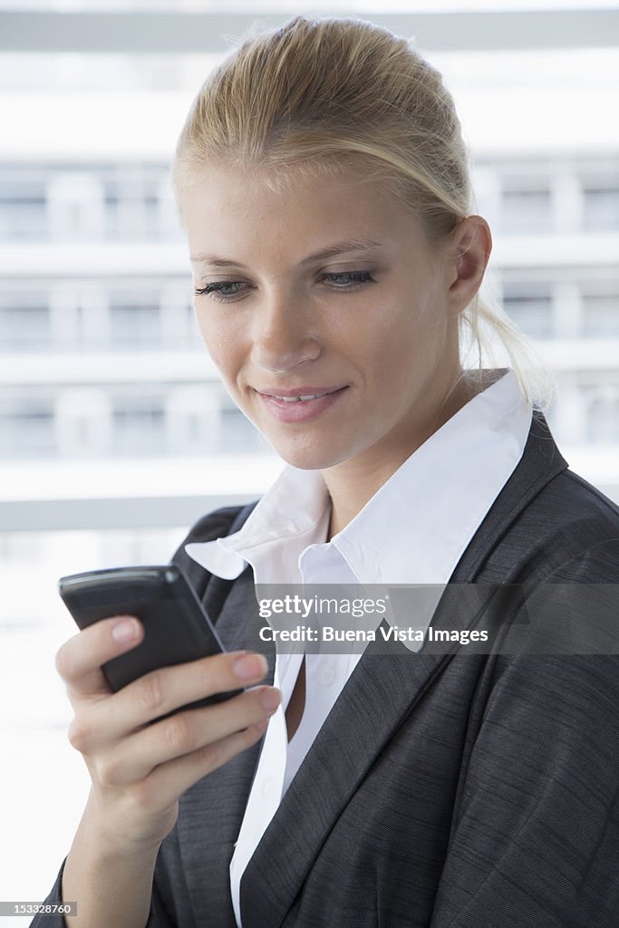 Business woman with cell phone