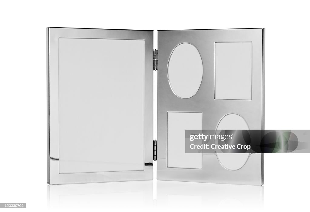 Foldable silver photo frame