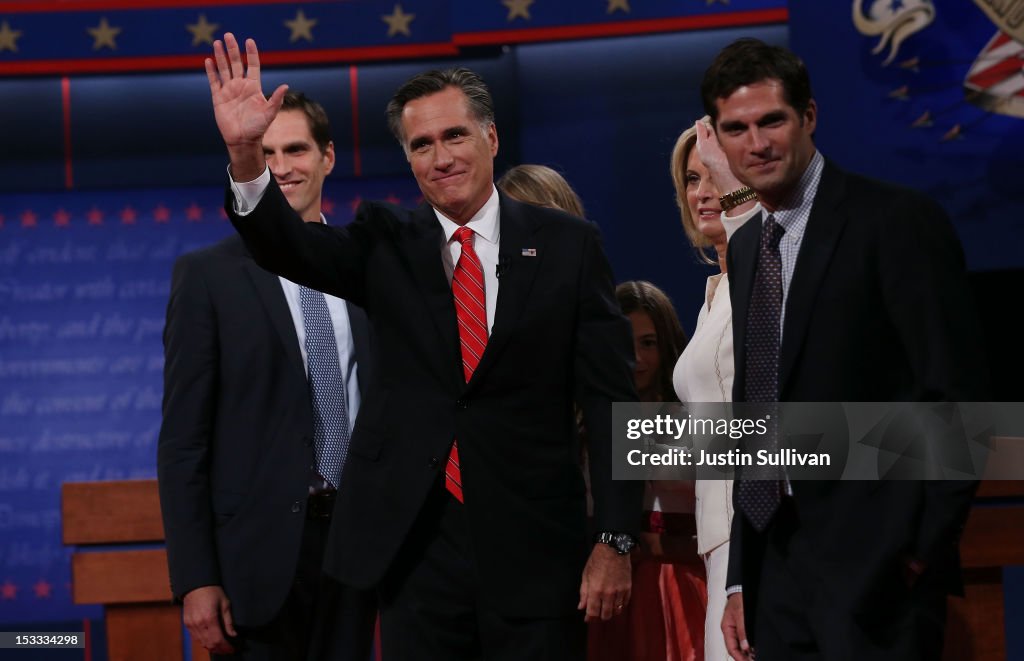 Obama And Romney Square Off In First Presidential Debate In Denver