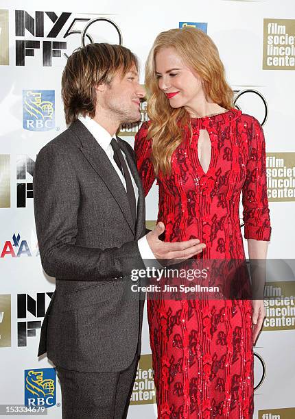 Singer Keith Urban and actress Nicole Kidman attends the Nicole Kidman Gala Tribute during the 50th annual New York Film Festival at Lincoln Center...