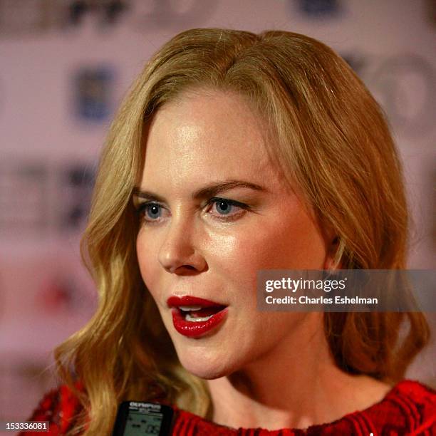 Actress Nicole Kidman attends the Nicole Kidman Gala Tribute during the 50th annual New York Film Festival at Lincoln Center on October 3, 2012 in...