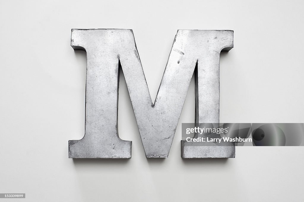 Metal letter M