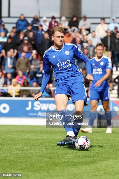 Harry Souttar of Leicester City during the Pre-Season Friendly match between Northampton Town and Leicester City at Sixfields on July 15, 2023 in...