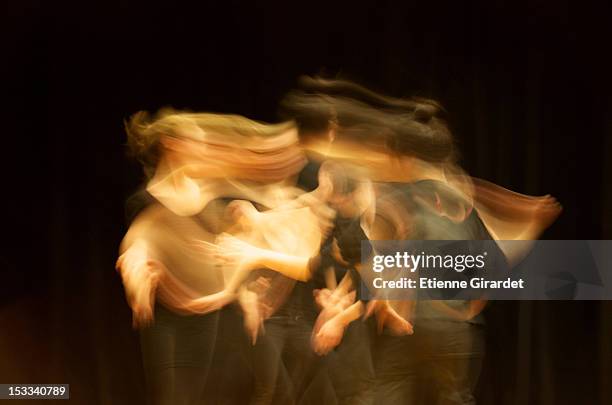 several young dancers performing - long exposure dance stock pictures, royalty-free photos & images