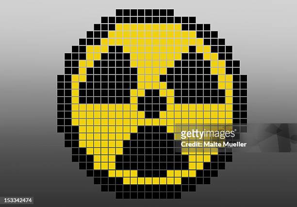 nuclear sign representing a shock emotion - surprise emoji stock illustrations