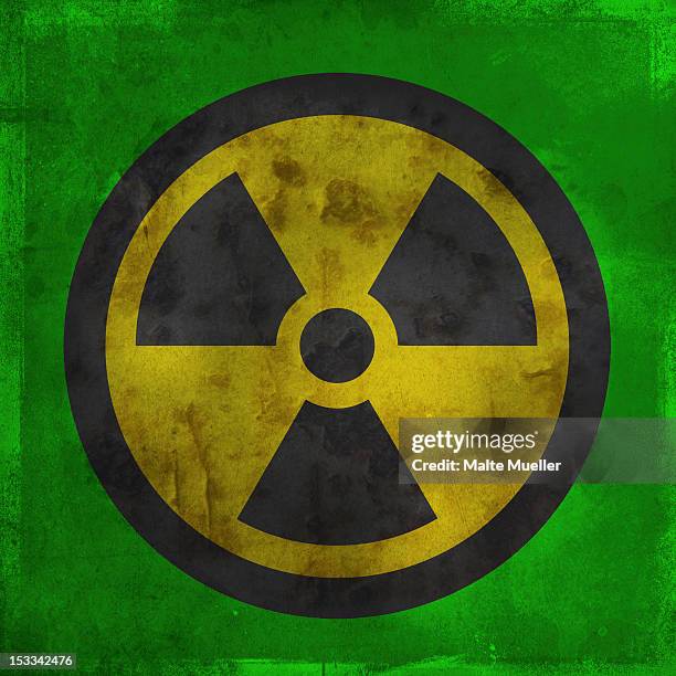 nuclear warning symbol - prohibited items stock illustrations