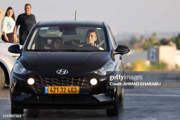 Avner Netanyahu arrives at the Sheba Medical Centre in Ramat Gan city on July 15 to visit his father after the Israeli Prime Minister was...