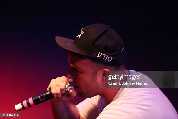 Kosha Dillz performs at the Music Hall of Williamsburg on October 3, 2012 in the Brooklyn borough of New York City.