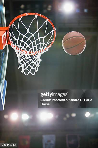 basketball and hoop - basketball hoop stock pictures, royalty-free photos & images