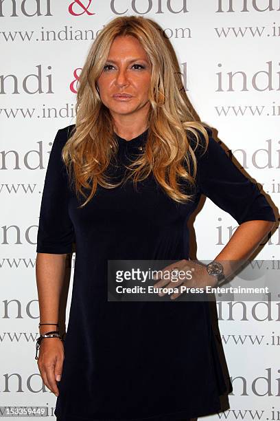 Cristina Tarrega attends the opening of 'Indi & Cold' shop on October 3, 2012 in Madrid, Spain.