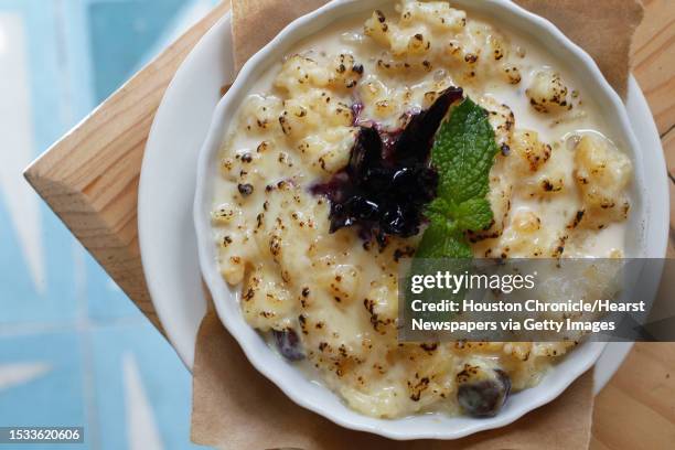 Arroz con Leche Brûlée, Bruleed rice pudding Friday, Aug. 28 in Houston. Next week La Fisheria restaurant will be previewing dishes it plans to serve...