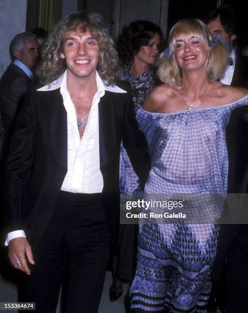 Musician Peter Frampton and girlfriend Penny McCall attend The City of Hope's Spirit of Life Award Dinner Salute to Clive Davis on February 24, 1978...