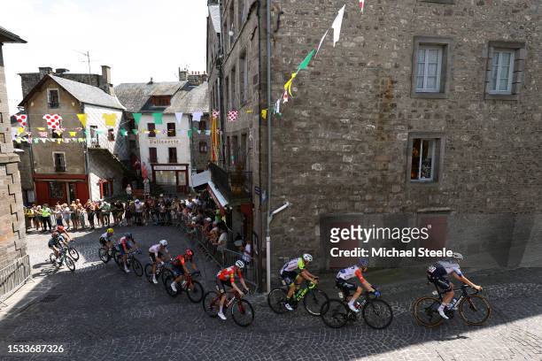 General view of Michal Kwiatkowski of Poland and Team INEOS Grenadiers, Esteban Chaves of Colombia and Team EF Education-EasyPost, Julian Alaphilippe...
