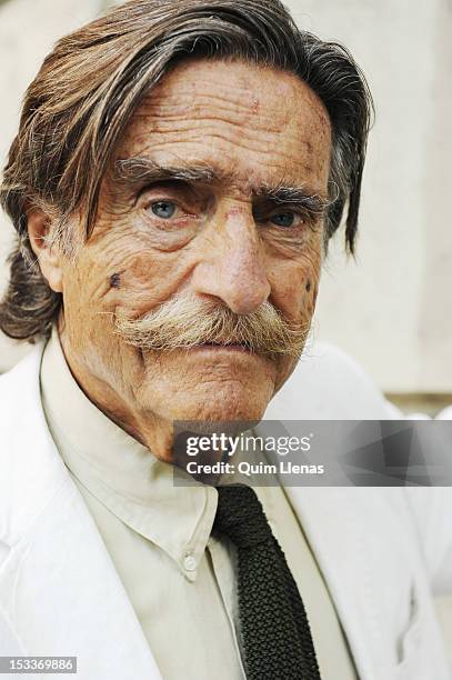 Miguel de la Quadra Salcedo, ex Olympics athlete, journalist and adventurer, poses during a portrait session at Casa de America on September 21, 2012...